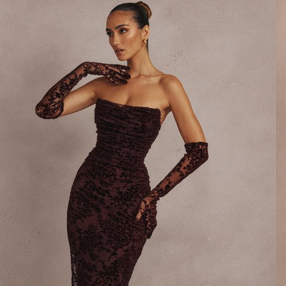 House of CB Dresses & Skirts - House of CB 'Isadora' Black Cherry Devour Corset Dress NWT